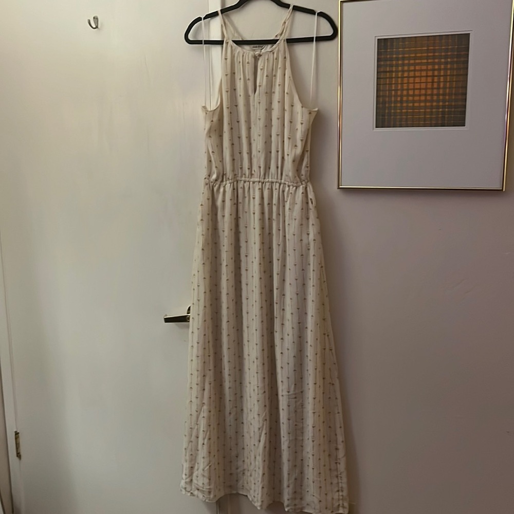 Lucky Brand Silk Maxi Dress. WITH POCKETS!